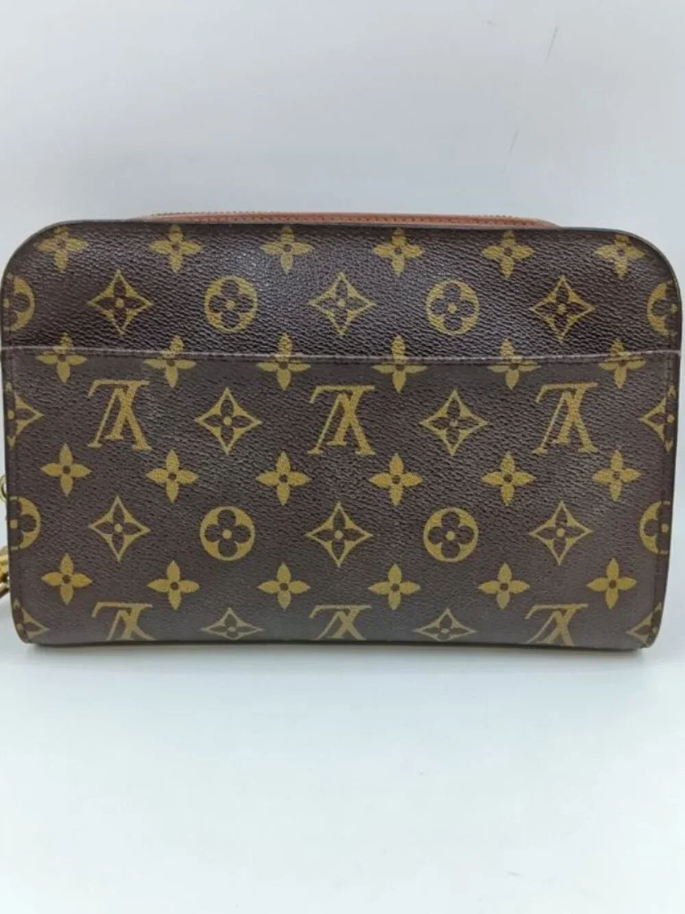 Louis Vuitton Monogram Orcee Second Bag Brown Pocket Sticky